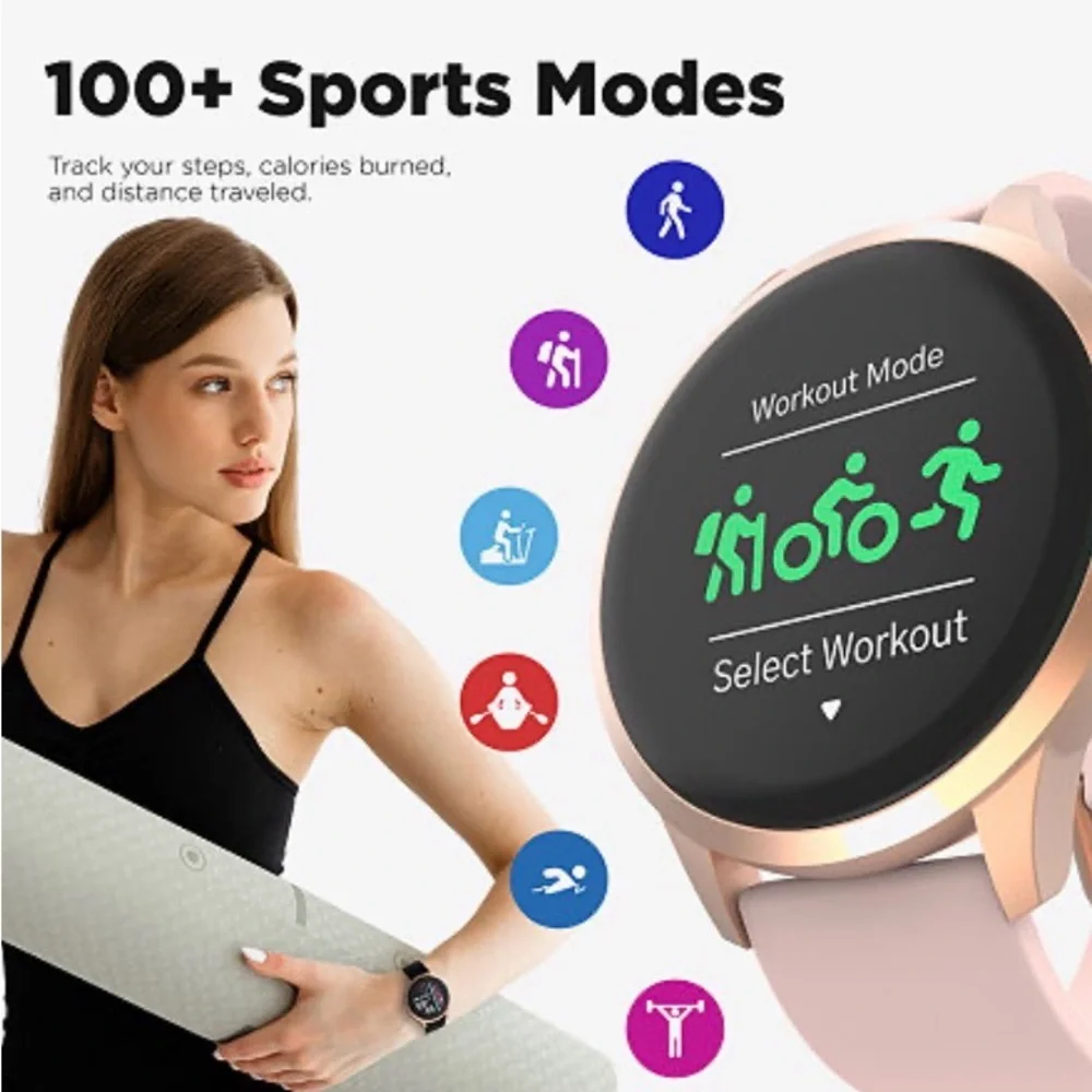NWT ITouch Sport 4 Women’s Blush Strap Fitness Tracker Smartwatch Pink band